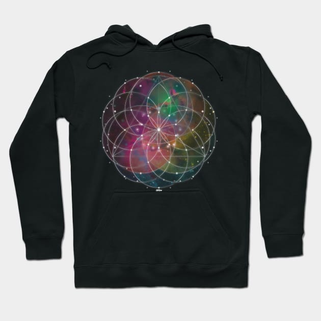 Rainbow Universe Mandala Hoodie by meownarchy